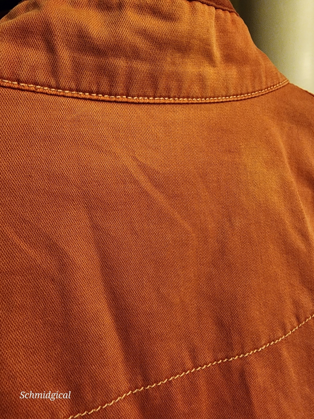 Hei Hei Anthropolgie Women's Rust Orange Utility Jacket Ruffles Sunfaded Cozy - Picture 7 of 8